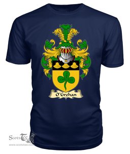 ScotsTee O'Grehan or Greaghan Coat Of Arms Family Crest Ireland V23 T Shirt