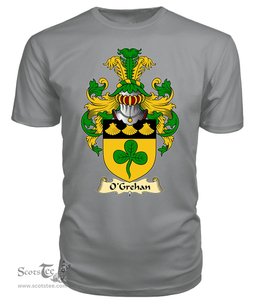 ScotsTee O'Grehan or Greaghan Coat Of Arms Family Crest Ireland V23 T Shirt