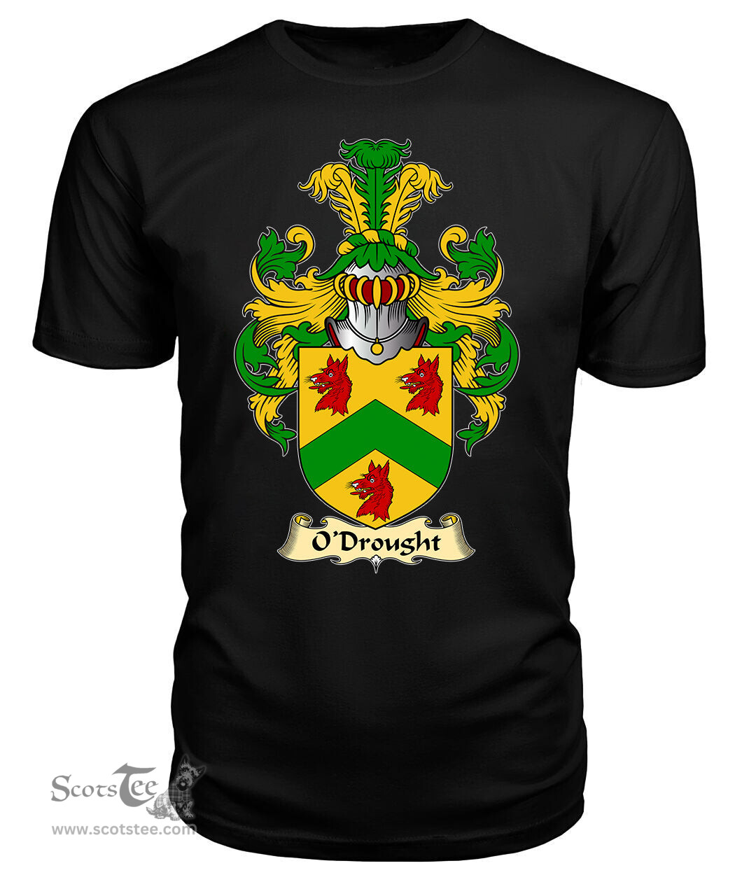 ScotsTee O'Drought Coat Of Arms Family Crest Ireland V23 T Shirt