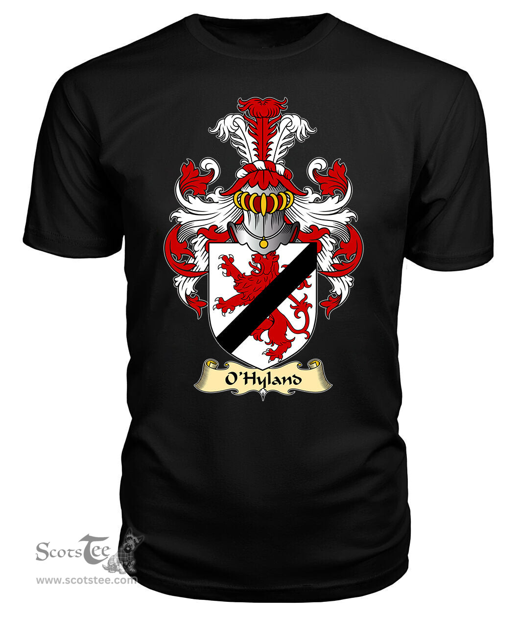 ScotsTee O'Hyland or Hayland Coat Of Arms Family Crest Ireland V23 T Shirt