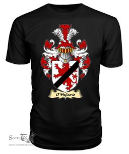 ScotsTee O'Hyland or Hayland Coat Of Arms Family Crest Ireland V23 T Shirt