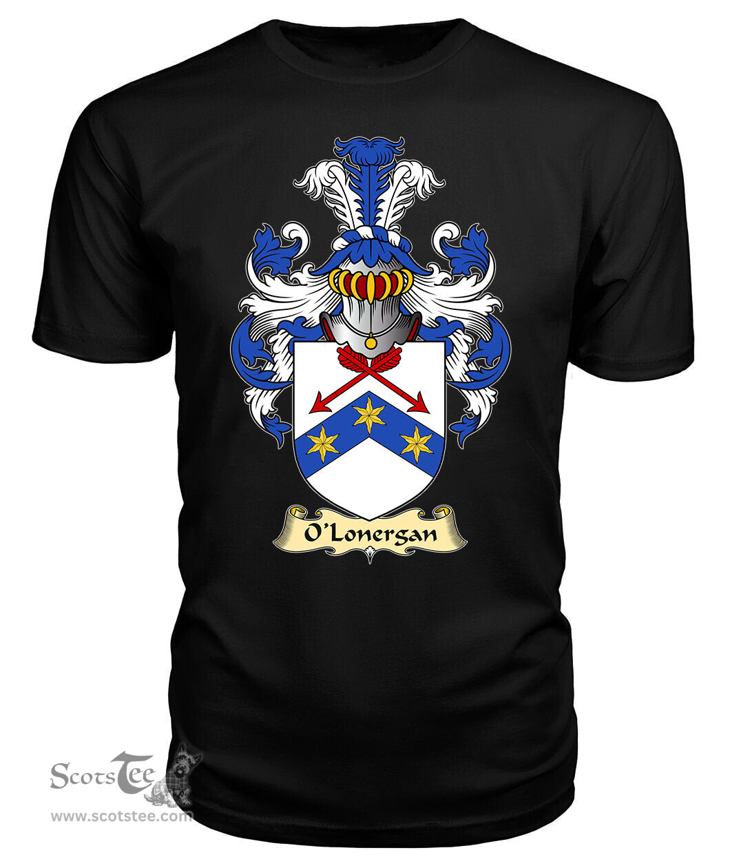 ScotsTee O'Lonergan Coat Of Arms Family Crest Ireland V23 T Shirt