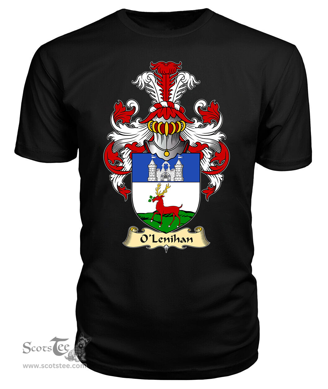 ScotsTee O'Lenihan or Lenaghan Coat Of Arms Family Crest Ireland V23 T Shirt