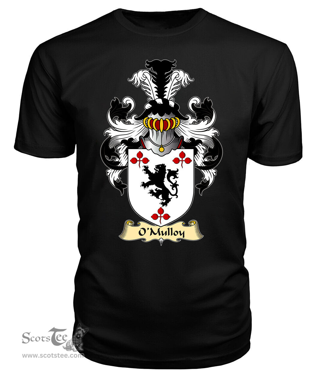 ScotsTee O'Mulloy or Molloy Coat Of Arms Family Crest Ireland V23 T Shirt