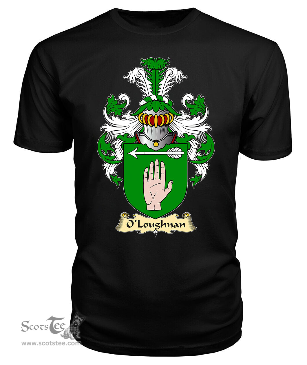 ScotsTee O'Loughnan Coat Of Arms Family Crest Ireland V23 T Shirt