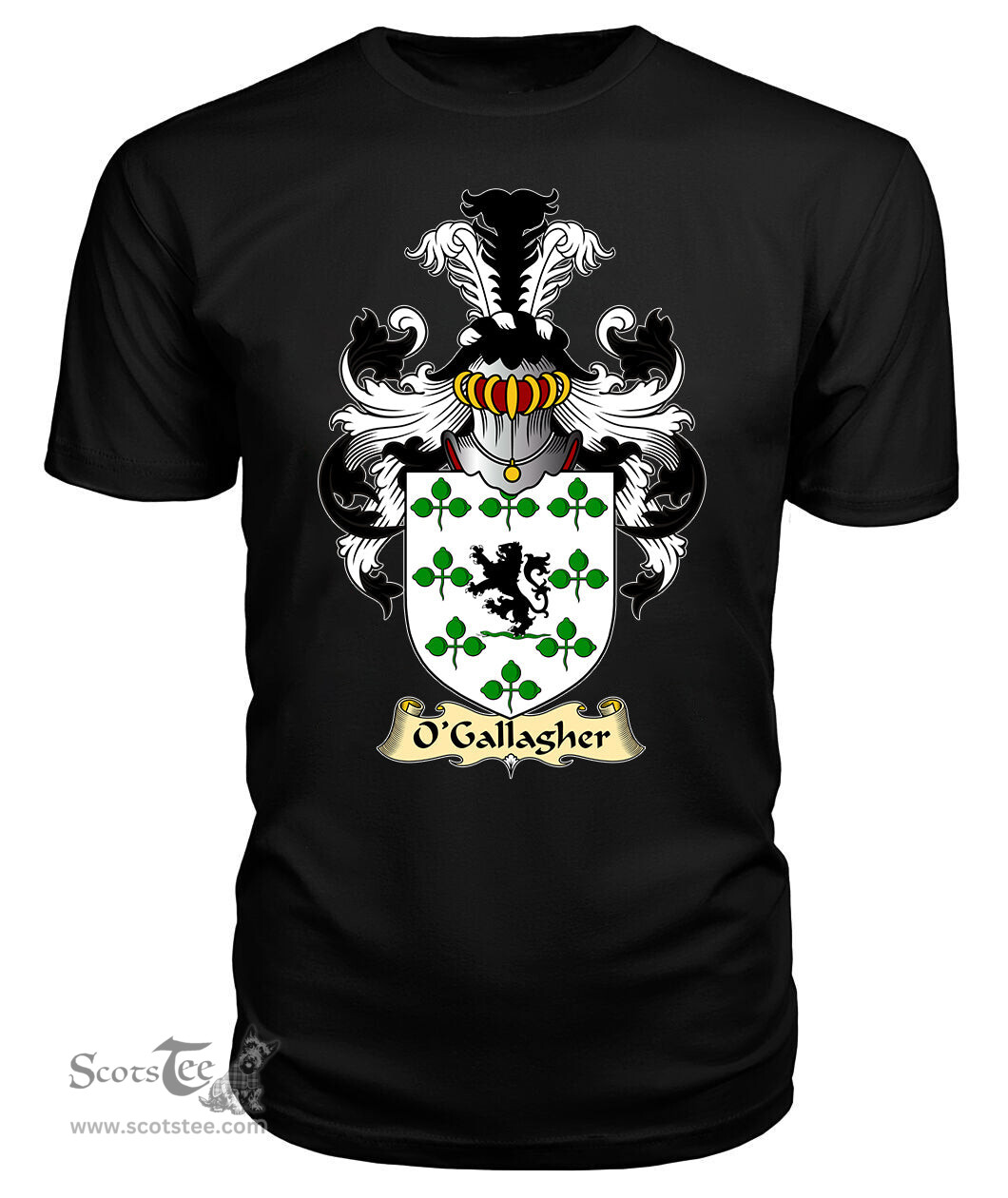 ScotsTee O'Gallagher or Goligher Coat Of Arms Family Crest Ireland V23 T Shirt