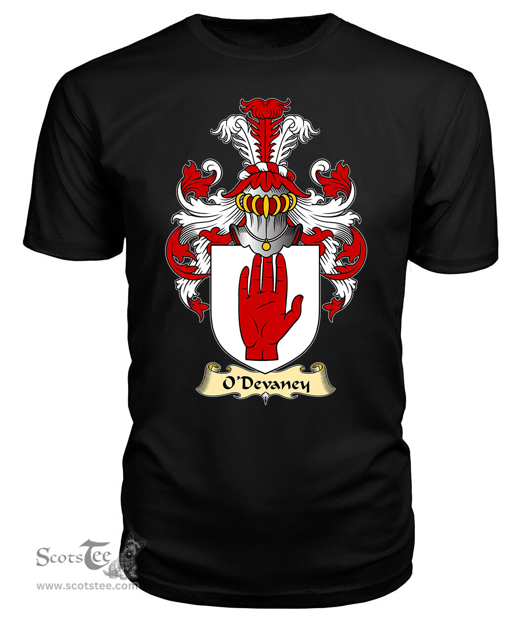 ScotsTee O'Devaney Coat Of Arms Family Crest Ireland V23 T Shirt