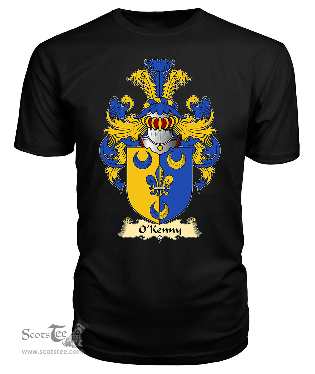 ScotsTee O'Kenny or Kenney Coat Of Arms Family Crest Ireland V23 T Shirt