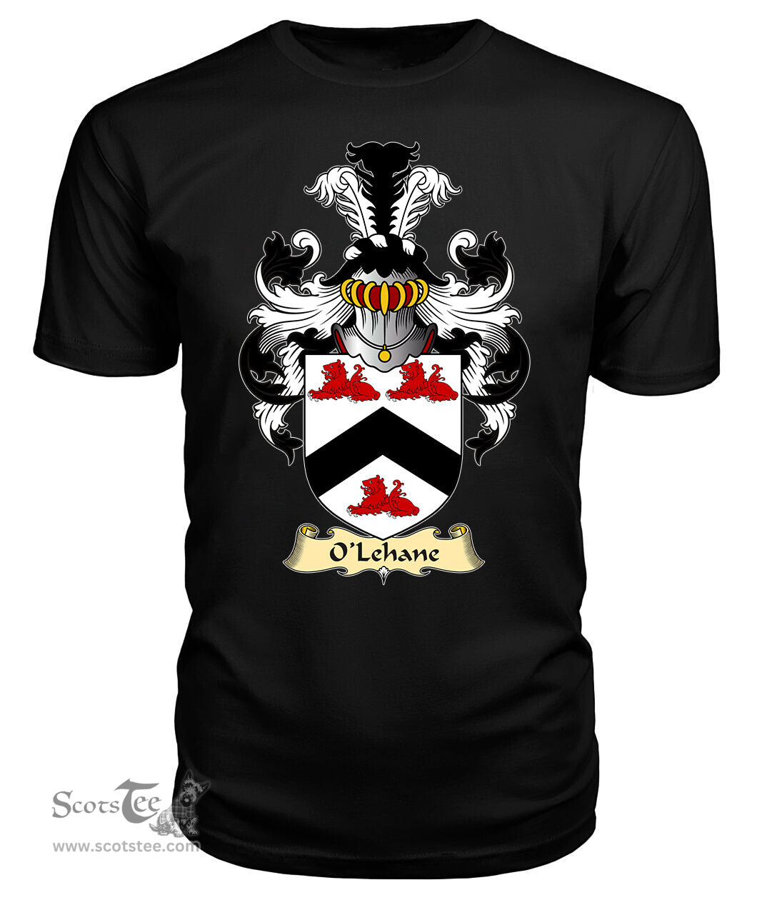 ScotsTee O'Lehane or Leehan Coat Of Arms Family Crest Ireland V23 T Shirt