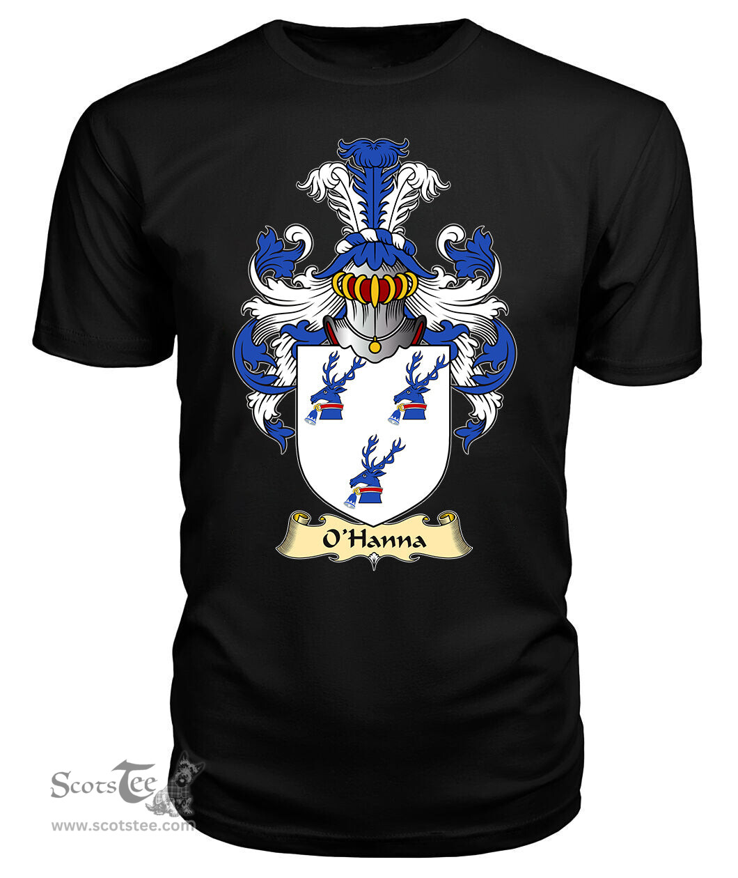 ScotsTee O'Hanna Coat Of Arms Family Crest Ireland V23 T Shirt