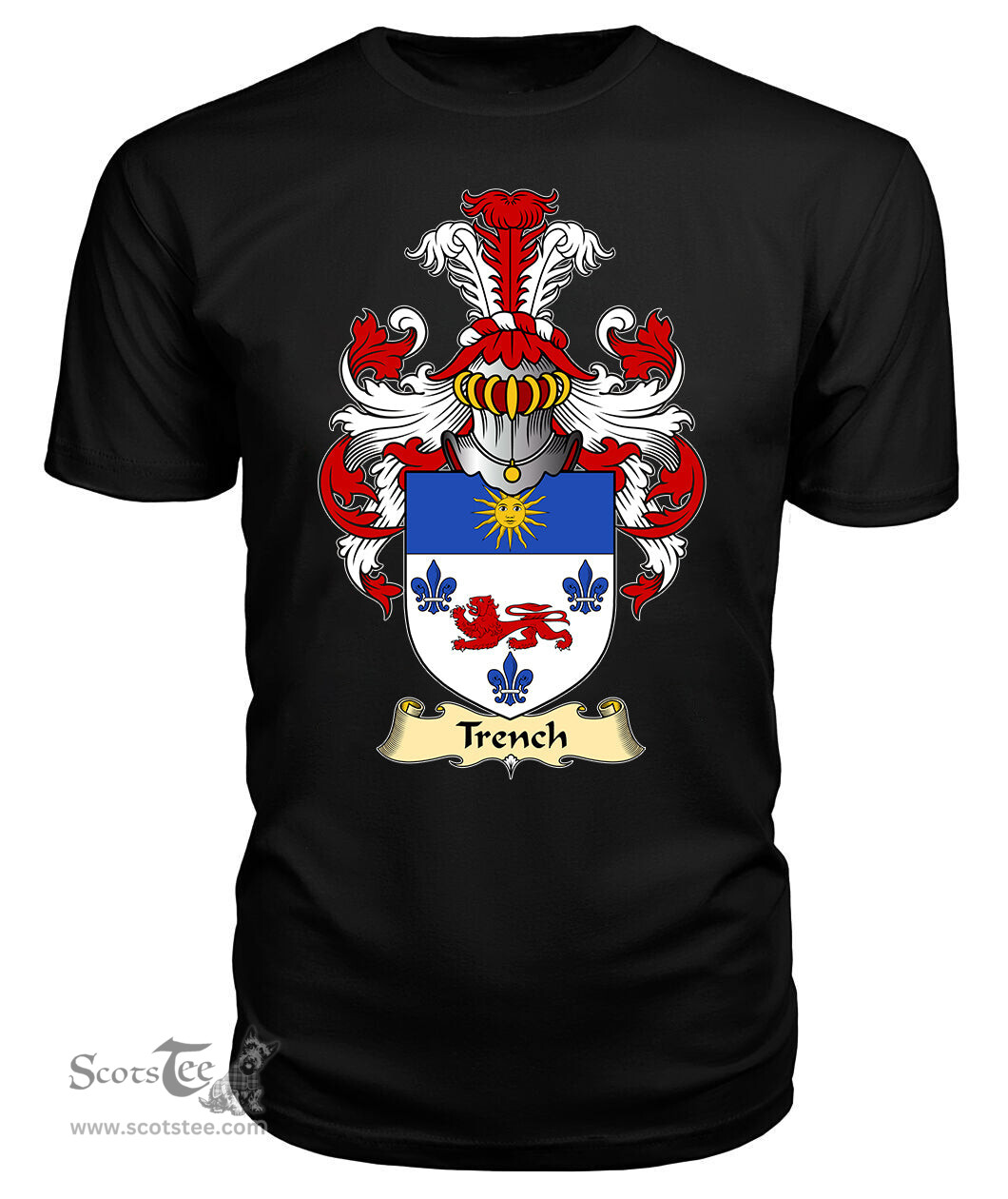 ScotsTee Trench Coat Of Arms Family Crest Ireland V23 T Shirt