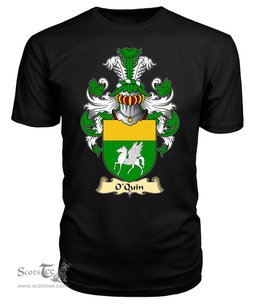 ScotsTee O'Quin or Cuinn Coat Of Arms Family Crest Ireland V23 T Shirt