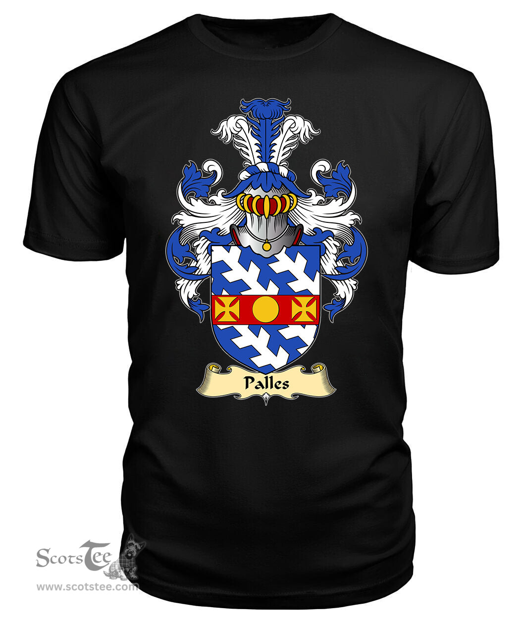 ScotsTee Palles or Pallas Coat Of Arms Family Crest Ireland V23 T Shirt