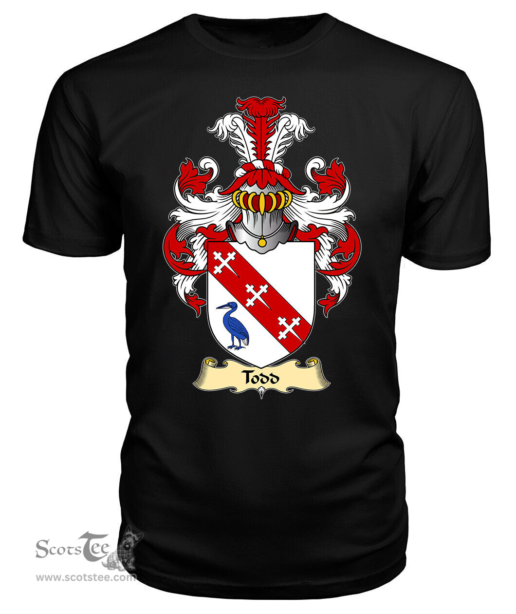 ScotsTee Tod or Todd Coat Of Arms Family Crest Ireland V23 T Shirt