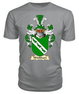 ScotsTee Wickham or Wycomb Coat Of Arms Family Crest Ireland V23 T Shirt