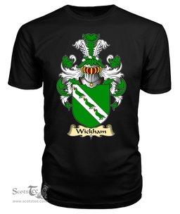 ScotsTee Wickham or Wycomb Coat Of Arms Family Crest Ireland V23 T Shirt