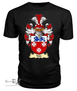 ScotsTee Valle or Vale Coat Of Arms Family Crest Ireland V23 T Shirt