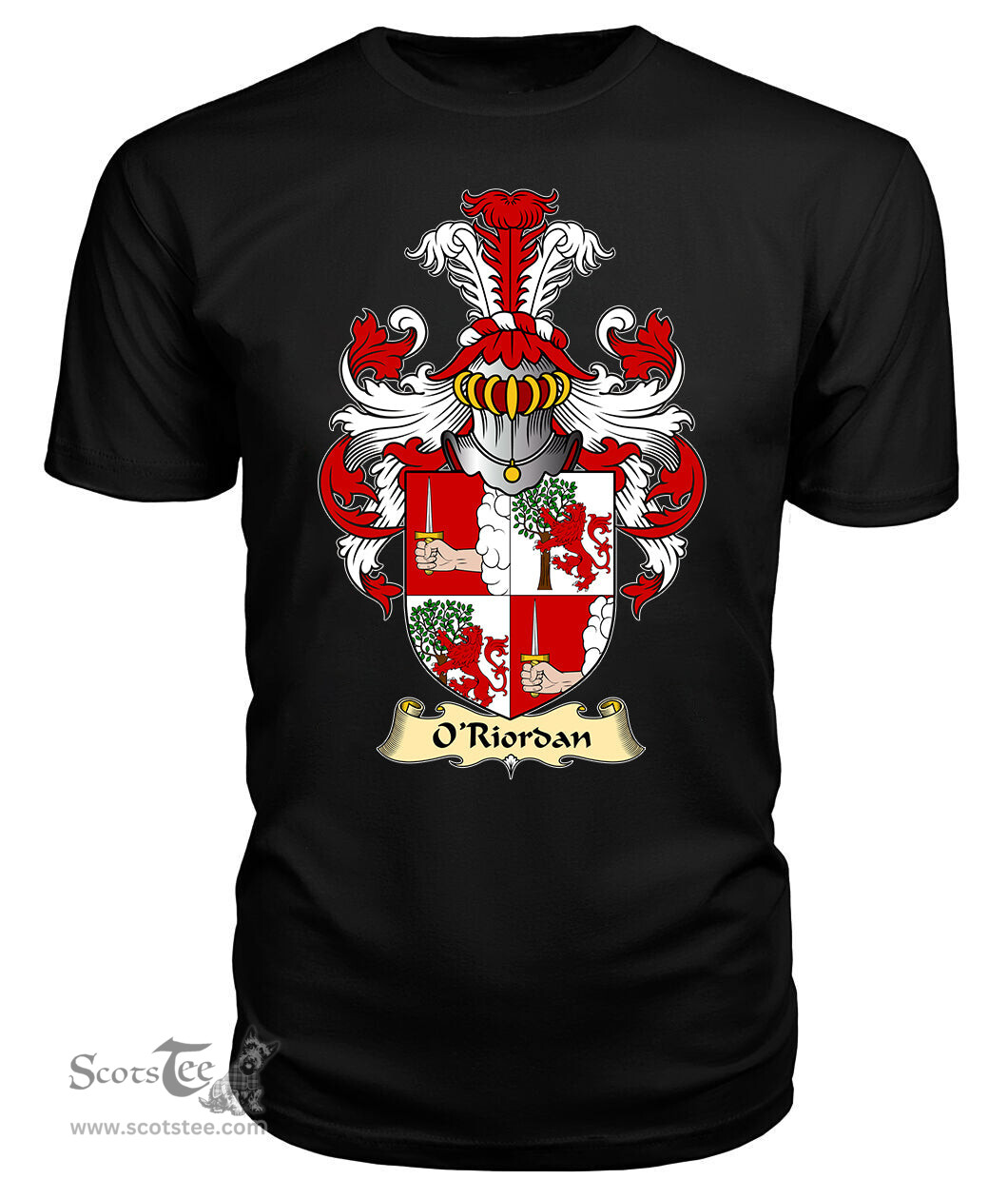 ScotsTee O'Riordan or Rearden Coat Of Arms Family Crest Ireland V23 T Shirt
