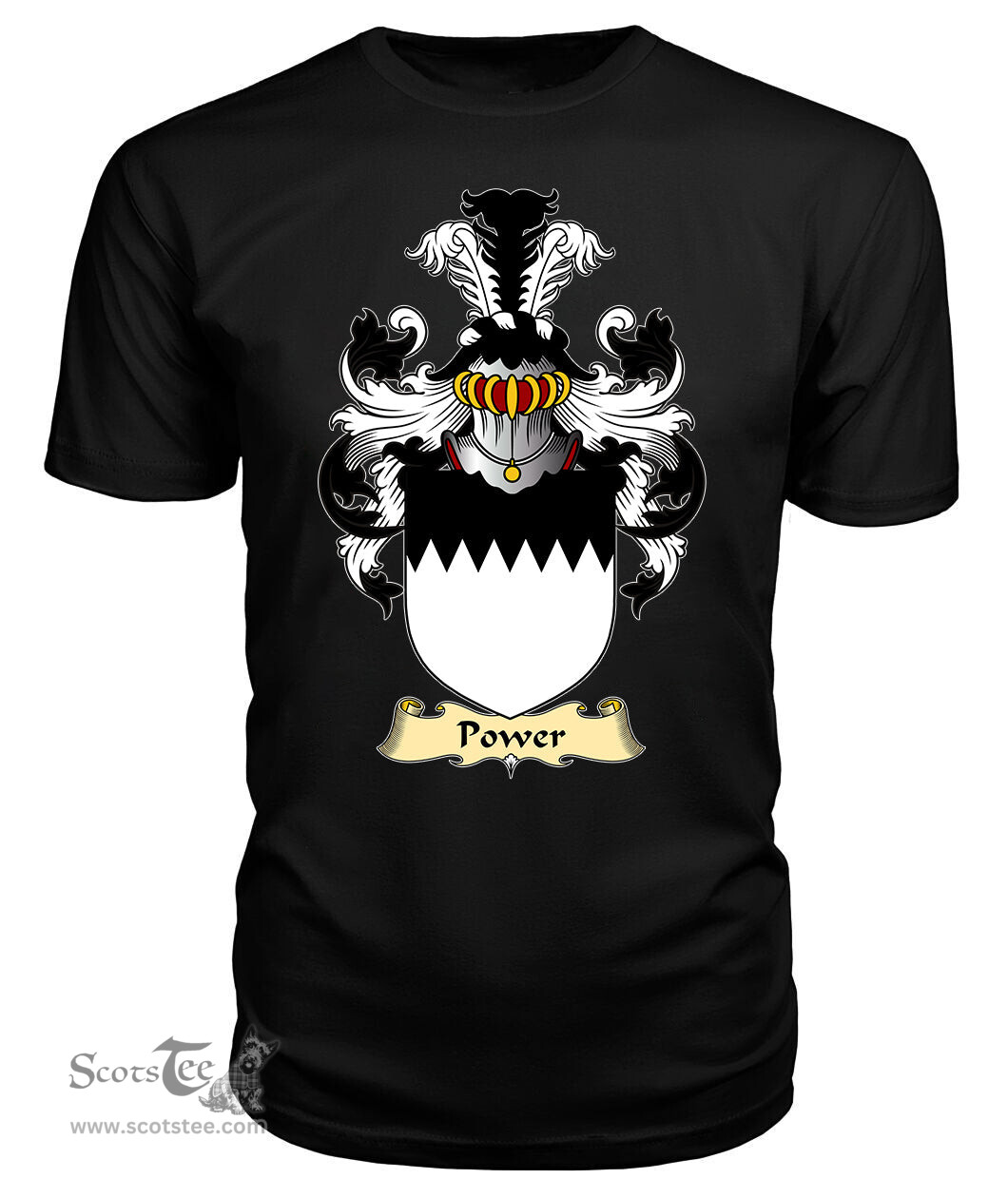 ScotsTee Power or LePoer Coat Of Arms Family Crest Ireland V23 T Shirt