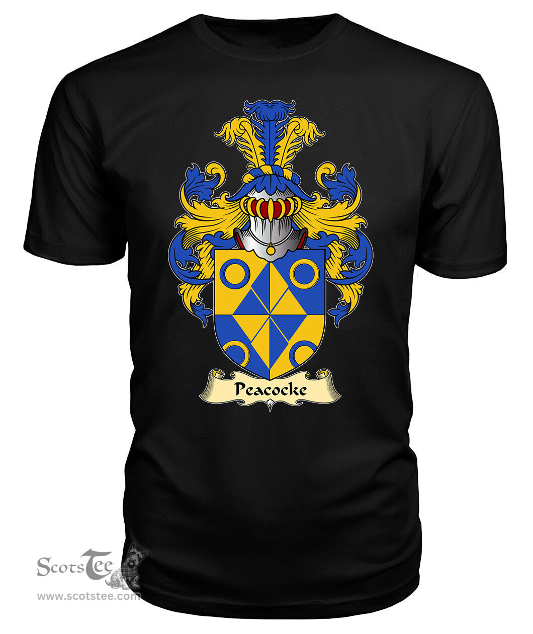 ScotsTee Peacocke Coat Of Arms Family Crest Ireland V23 T Shirt