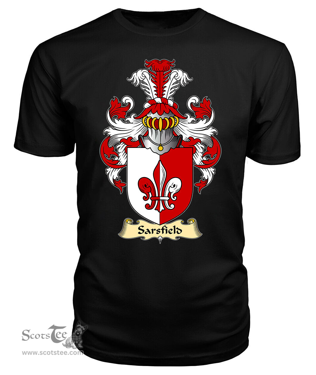 ScotsTee Sarsfield Coat Of Arms Family Crest Ireland V23 T Shirt