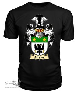 ScotsTee Shop Scottish Acheson Family Scottish Coat of Arms Emblem Scotland V23 T Shirt