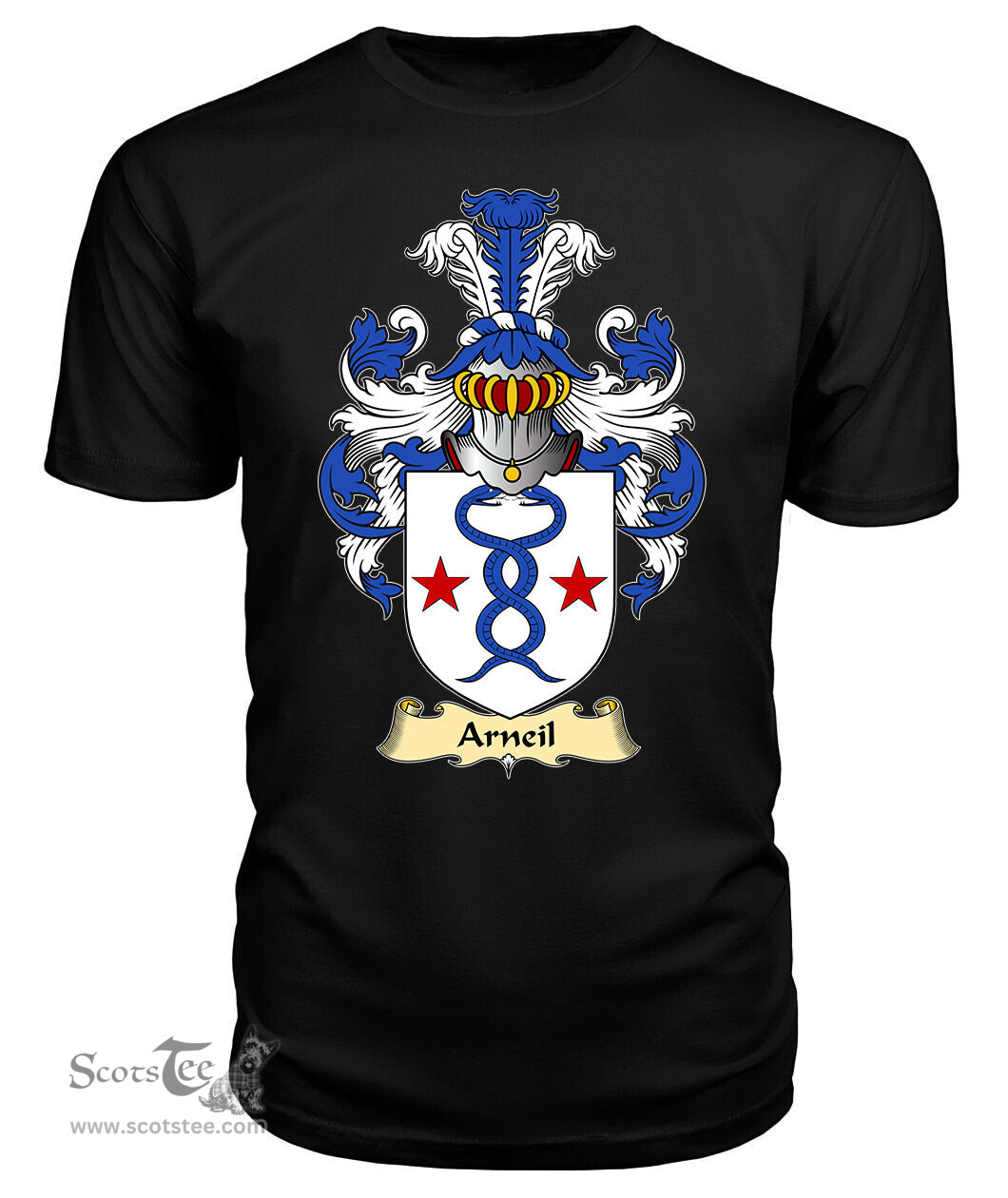 ScotsTee Shop Scottish Arneil Family Scottish Coat of Arms Emblem Scotland V23 T Shirt
