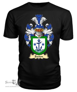 ScotsTee Shop Scottish Barton Family Scottish Coat of Arms Emblem Scotland V23 T Shirt
