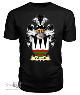 ScotsTee Shop Scottish Caldwell Family Scottish Coat of Arms Emblem Scotland V23 T Shirt