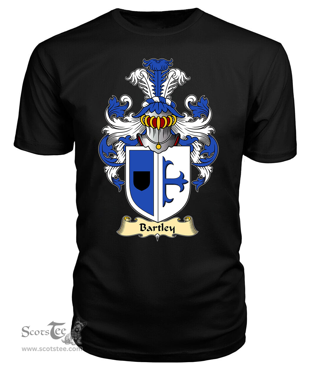 ScotsTee Shop Scottish Bartley Family Scottish Coat of Arms Emblem Scotland V23 T Shirt