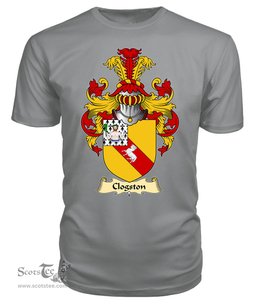 ScotsTee Shop Scottish Clogstoun or Clogston Family Scottish Coat of Arms Emblem Scotland V23 T Shirt