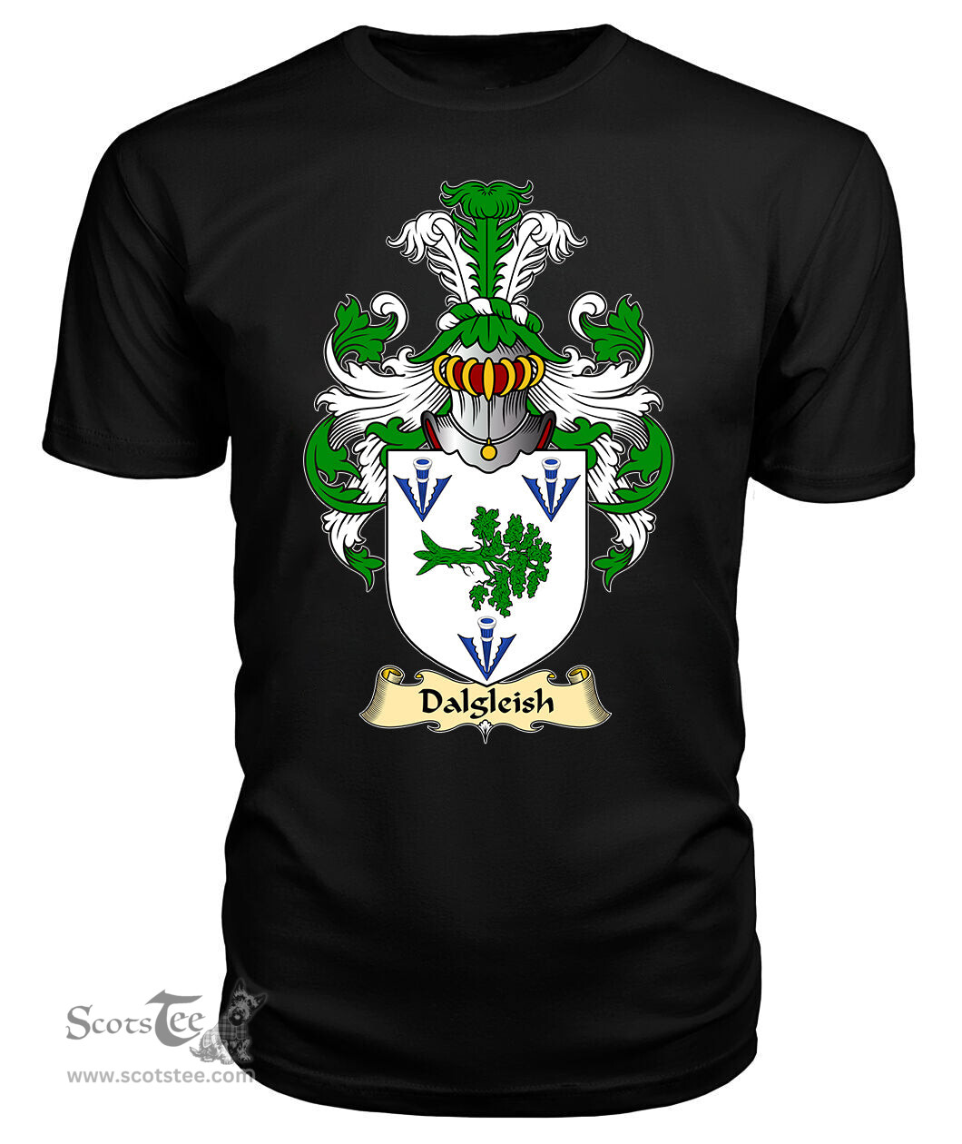 ScotsTee Shop Scottish Dalgleish Family Scottish Coat of Arms Emblem Scotland V23 T Shirt
