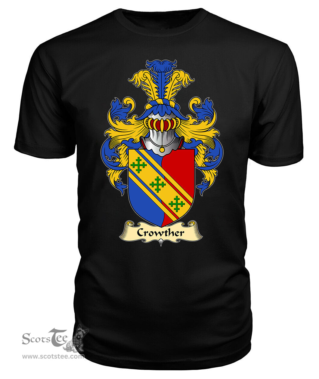 ScotsTee Shop Scottish Crowther Family Scottish Coat of Arms Emblem Scotland V23 T Shirt