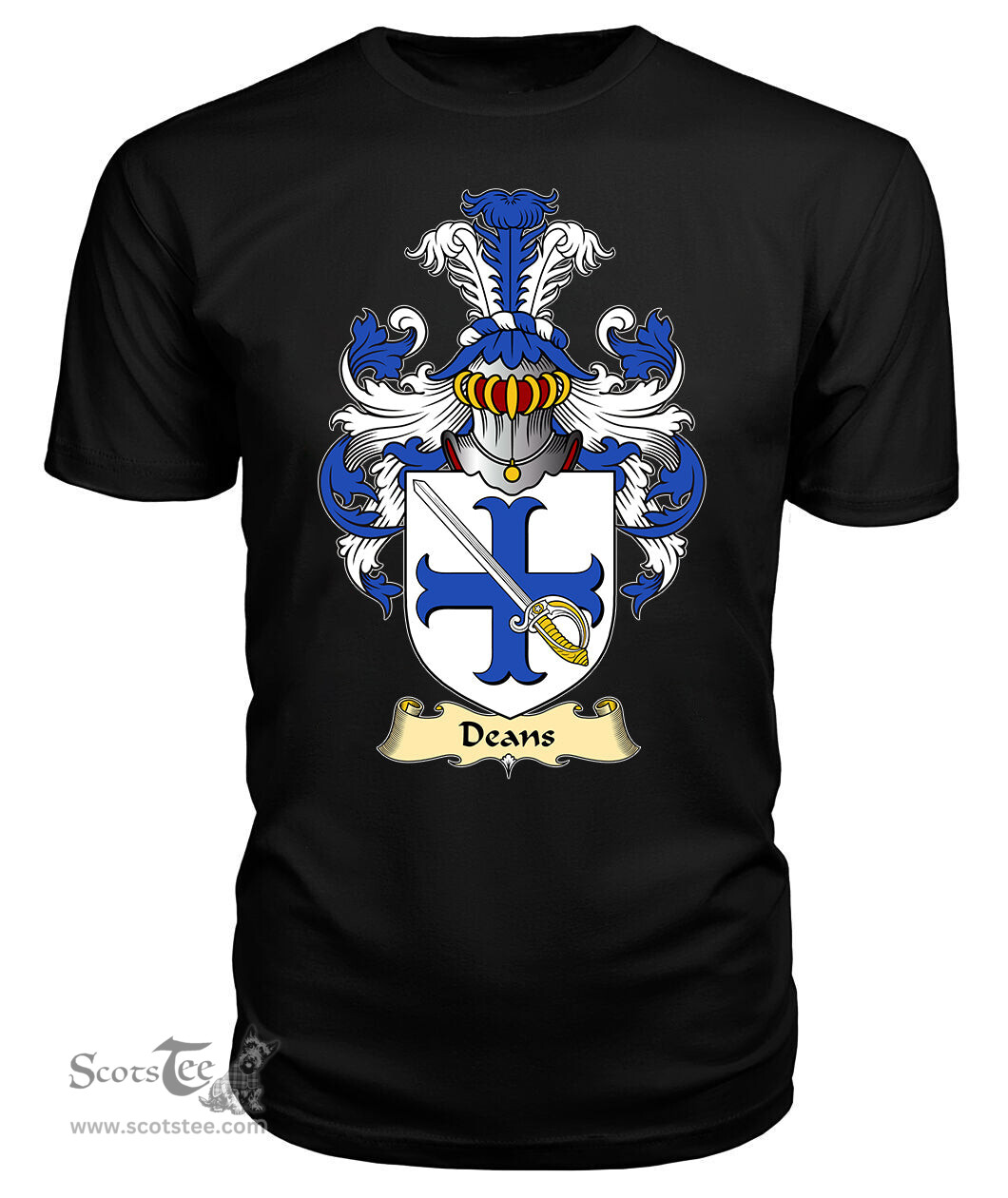 ScotsTee Shop Scottish Deans Family Scottish Coat of Arms Emblem Scotland V23 T Shirt