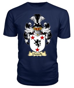ScotsTee Shop Scottish Chessells Family Scottish Coat of Arms Emblem Scotland V23 T Shirt