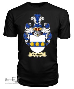 ScotsTee Shop Scottish Fountain Family Scottish Coat of Arms Emblem Scotland V23 T Shirt