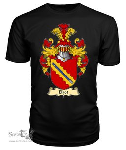 ScotsTee Shop Scottish Elliot or Ellot II Family Scottish Coat of Arms Emblem Scotland V23 T Shirt