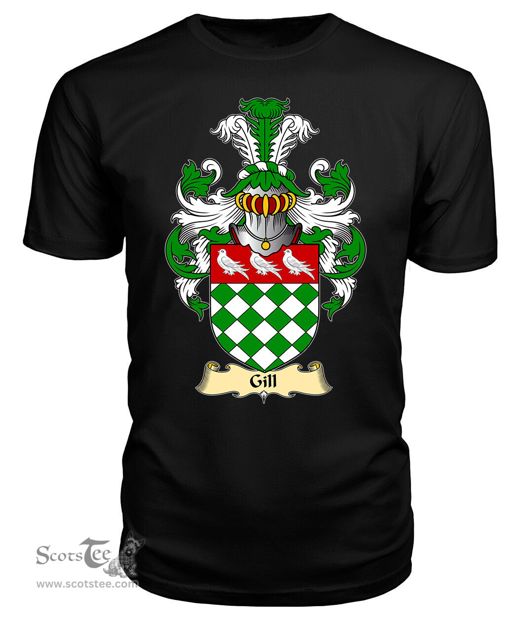 ScotsTee Shop Scottish Gill Family Scottish Coat of Arms Emblem Scotland V23 T Shirt