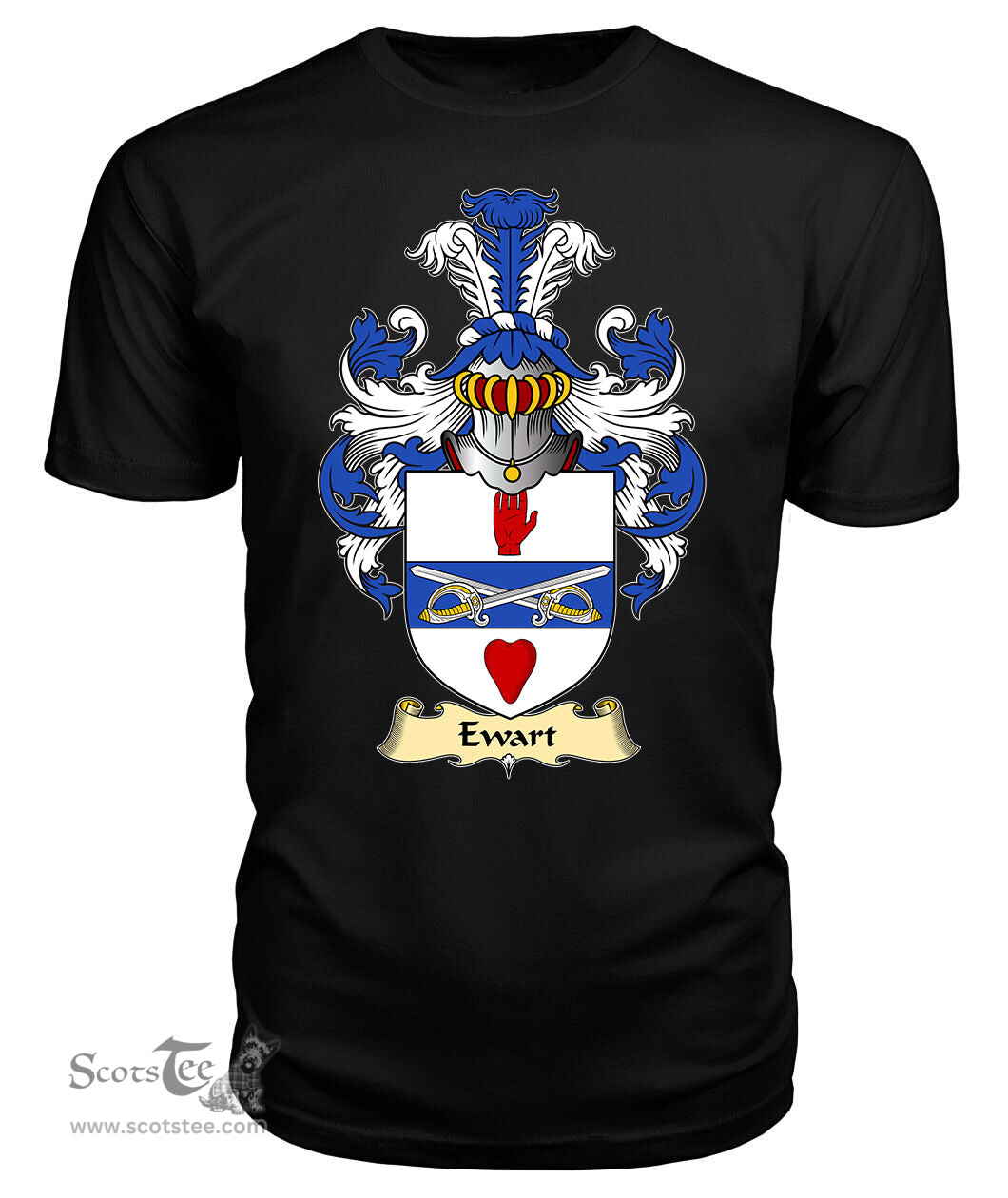 ScotsTee Shop Scottish Ewart Family Scottish Coat of Arms Emblem Scotland V23 T Shirt