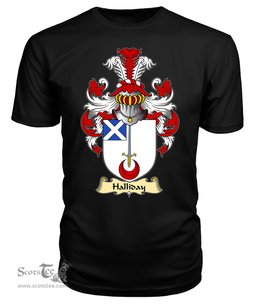 ScotsTee Shop Scottish Halliday Family Scottish Coat of Arms Emblem Scotland V23 T Shirt