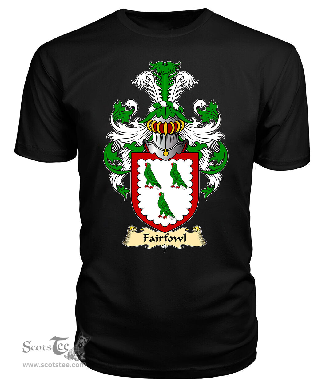 ScotsTee Shop Scottish Fairfowl Family Scottish Coat of Arms Emblem Scotland V23 T Shirt