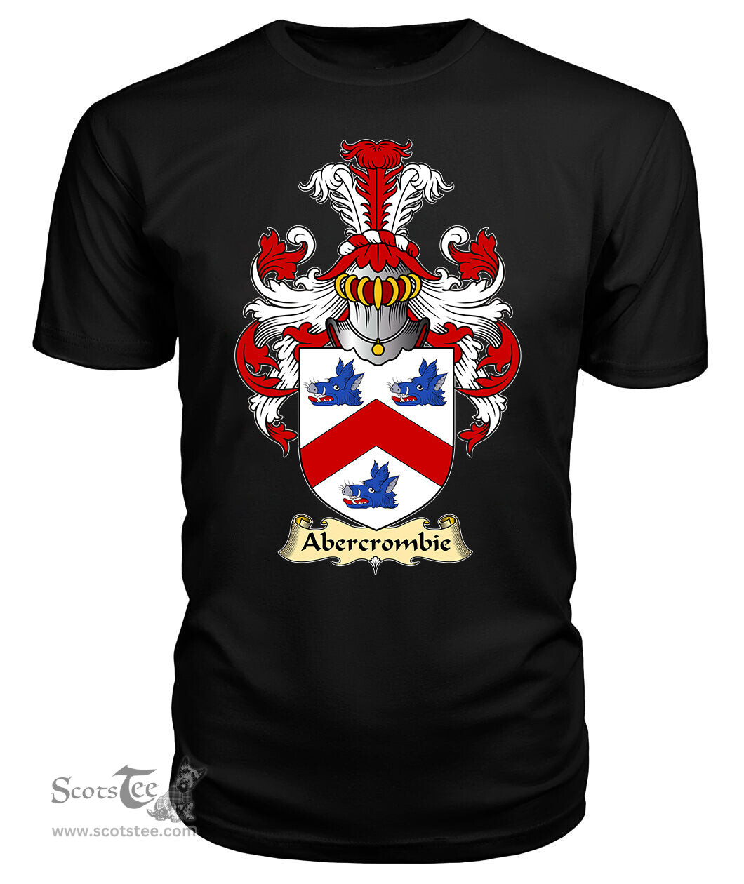 ScotsTee Shop Scottish Abercrombie Family Scottish Coat of Arms Emblem Scotland V23 T Shirt