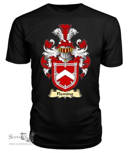 ScotsTee Shop Scottish Fleming Family Scottish Coat of Arms Emblem Scotland V23 T Shirt