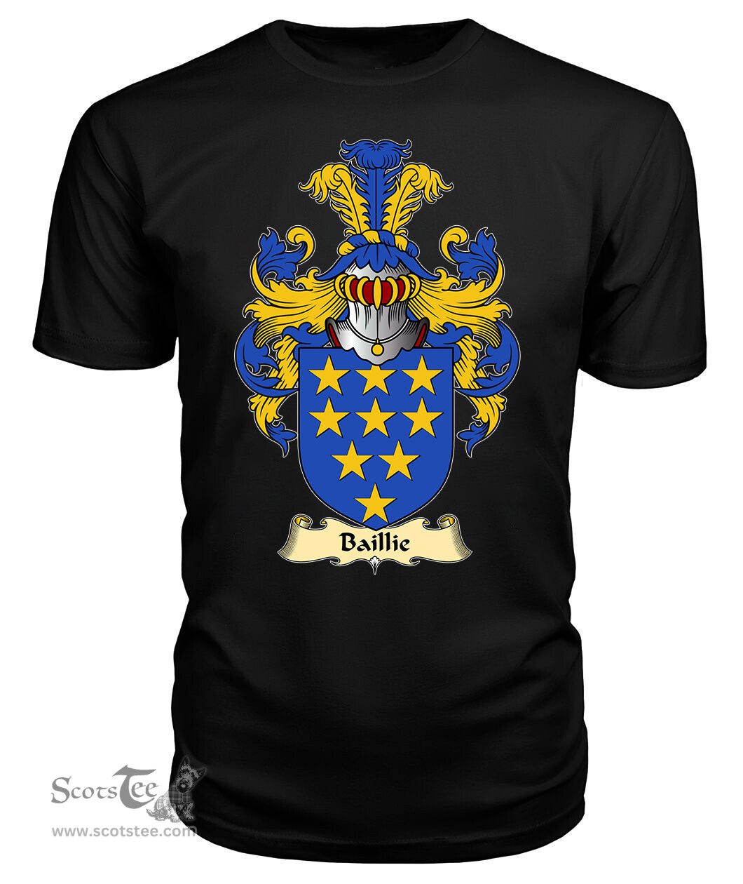 ScotsTee Shop Scottish Baillie Family Scottish Coat of Arms Emblem Scotland V23 T Shirt