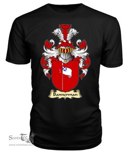 ScotsTee Shop Scottish Bannerman Family Scottish Coat of Arms Emblem Scotland V23 T Shirt