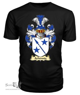 ScotsTee Shop Scottish Achmuty or Auchmuty Family Scottish Coat of Arms Emblem Scotland V23 T Shirt