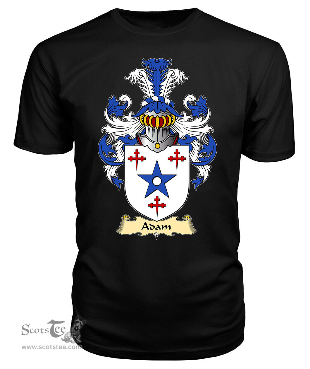 ScotsTee Shop Scottish Adam Family Scottish Coat of Arms Emblem Scotland V23 T Shirt