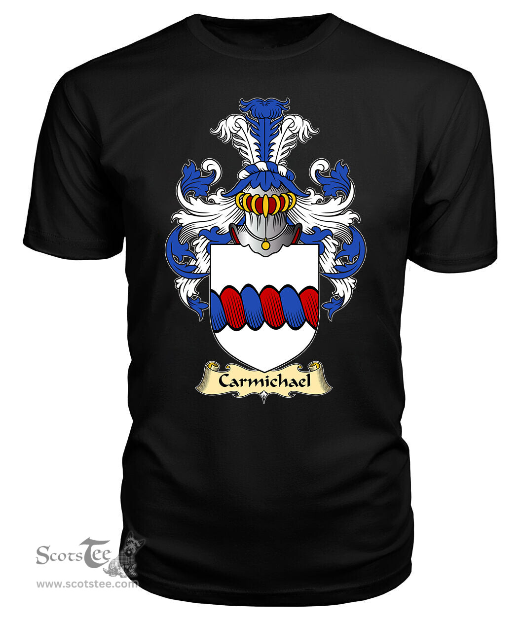 ScotsTee Shop Scottish Carmichael Family Scottish Coat of Arms Emblem Scotland V23 T Shirt