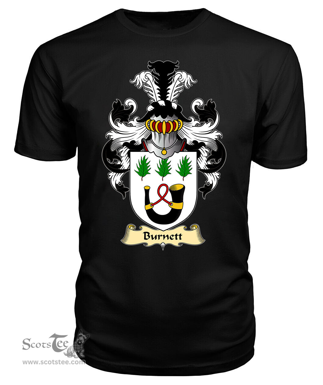 ScotsTee Shop Scottish Burnett Family Scottish Coat of Arms Emblem Scotland V23 T Shirt