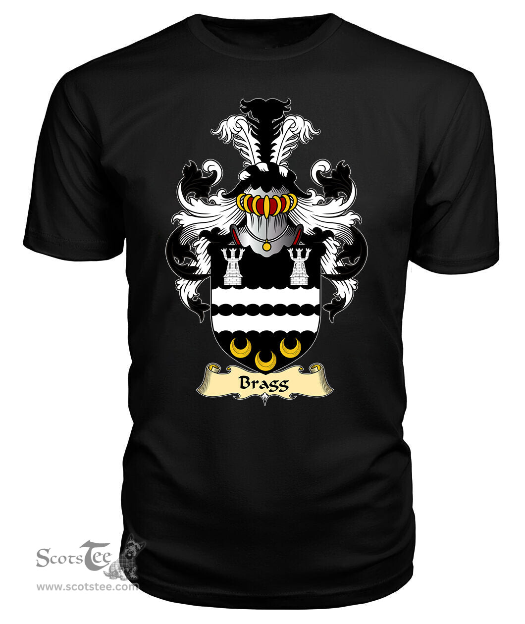 ScotsTee Shop Scottish Bragge or Bragg Family Scottish Coat of Arms Emblem Scotland V23 T Shirt